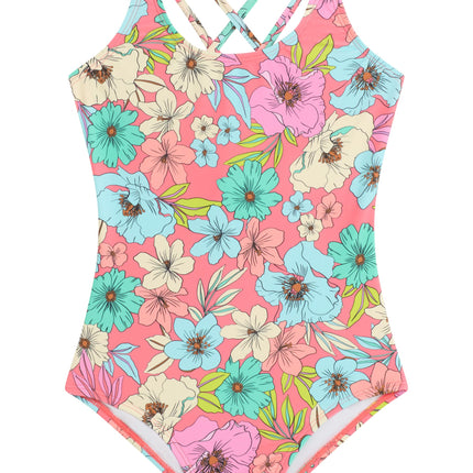Kanu Surf Girls' Reese UPF 50 Beach Sport Criss-Cr