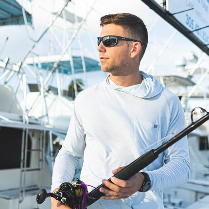 HUK Fishing Polarized Full Frame Sunglasses with Scratch Resistance and UV Protection