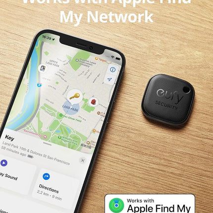 eufy Security SmartTrack Link Bluetooth Item Finder and Key Finder, Works with Apple Find My (iOS only), Find your Remote, Luggage, Phone, and More, Water Resistant (Android Not Supported),4 pack