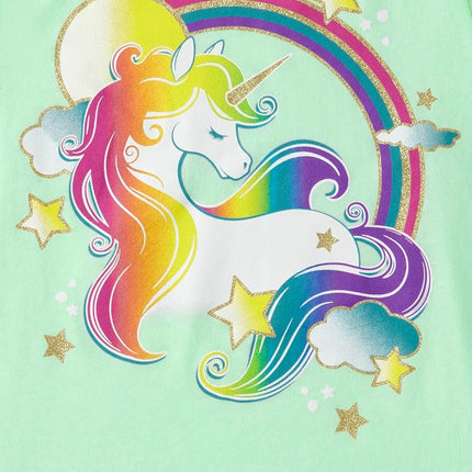 The Children's Place Girls' Unicorn Short Sleeve Graphic T-Shirts,multipacks, Unicorn Rainbow/Lemonade/Paris 3-Pack, Small