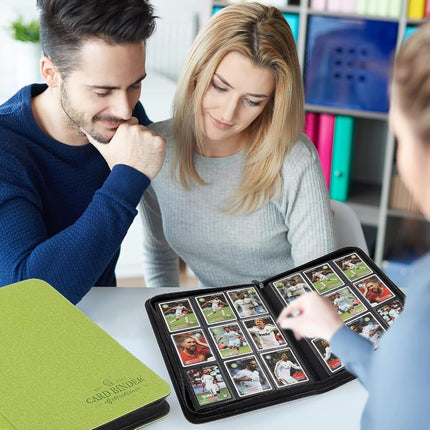Foalgo Trading Card Binder, Card Collection Binder Album Folder with 540 Side Loading Pockets, 9 Pocket Trading Card Album Folder for TGC,MTG, Baseball Cards, Yugioh(Green)