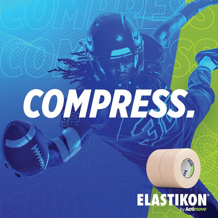 Actimove Elastikon Elastic Adhesive Tape, 4" x 2.5", 6-Count – Compression Support for Sprains, Strains, Muscle Injuries, Sports Recovery & Securing Bandages with Durable, Flexible Design