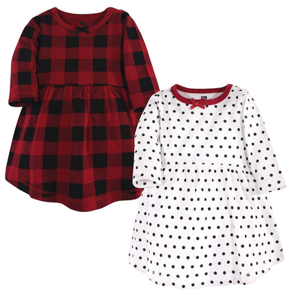 Hudson Baby Baby Girls' Cotton Dresses, Classic Holiday, 4T