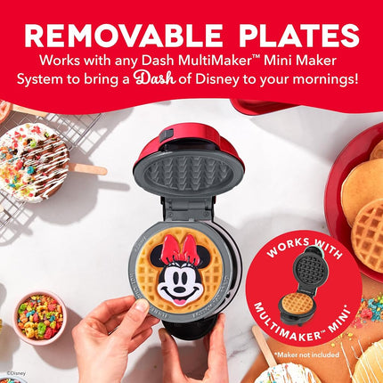 Disney | DASH Removable Cermaic Waffle Plates 2-Pack for the MultiMaker® Mini Maker System (Minnie & Daisy)