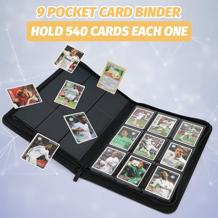 Foalgo Trading Card Binder, Card Collection Binder Album Folder with 540 Side Loading Pockets, 9 Pocket Trading Card Album Folder for TGC,MTG, Baseball Cards, Yugioh, white