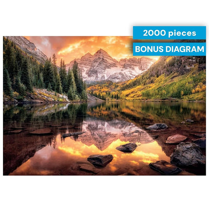 Buffalo Games - Maroon Lake Reflection - 2000 Piece Jigsaw Puzzle