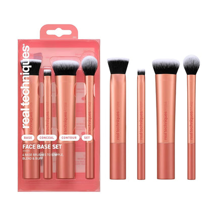 Real Techniques Face Base Makeup Brush Kit, For Co