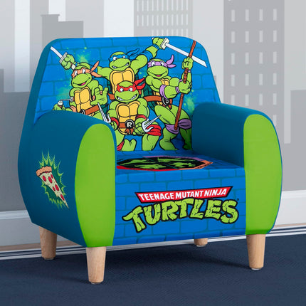 Fauteuil en mousse Tortues Ninja de Delta Children pour enfants, vert