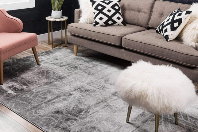 Unique Loom Sofia Collection Traditional Vintage Dark Gray Home Décor Area Rug (3' x 5')