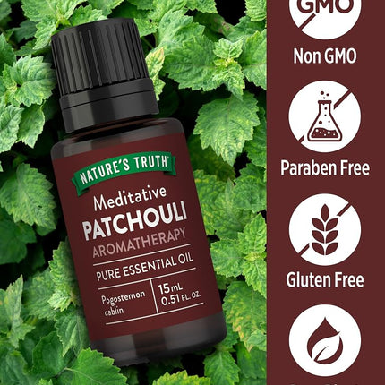 Nature's Truth Patchouli Essential Oil | 15 mL | 100% Pure | Natural & Undiluted | GC/MS Tested | Great for Diffusers