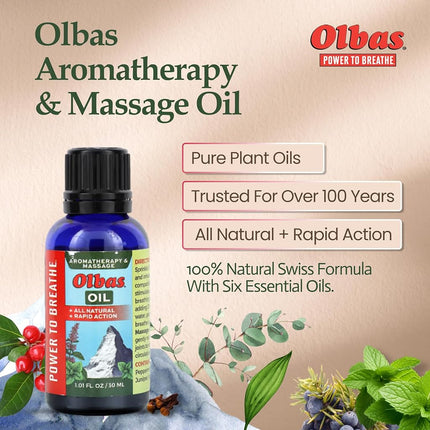 Olbas - Aromatherapy & Massage Oil - 1.01 fl. oz.