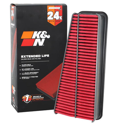 K&N Engine Air Filter: Extended Life 24,000 Mile Replacement Air Filter: Compatible with 2002-2015 Toyota Mid-size Truck and SUV V6 (4-Runner, Tacoma, Hilux, Land Cruiser, Prado, FJ Cruiser), KNX-2281