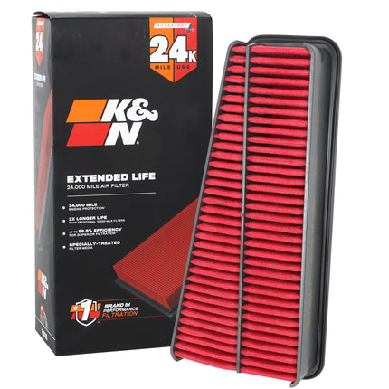 K&N Engine Air Filter: Extended Life 24,000 Mile R