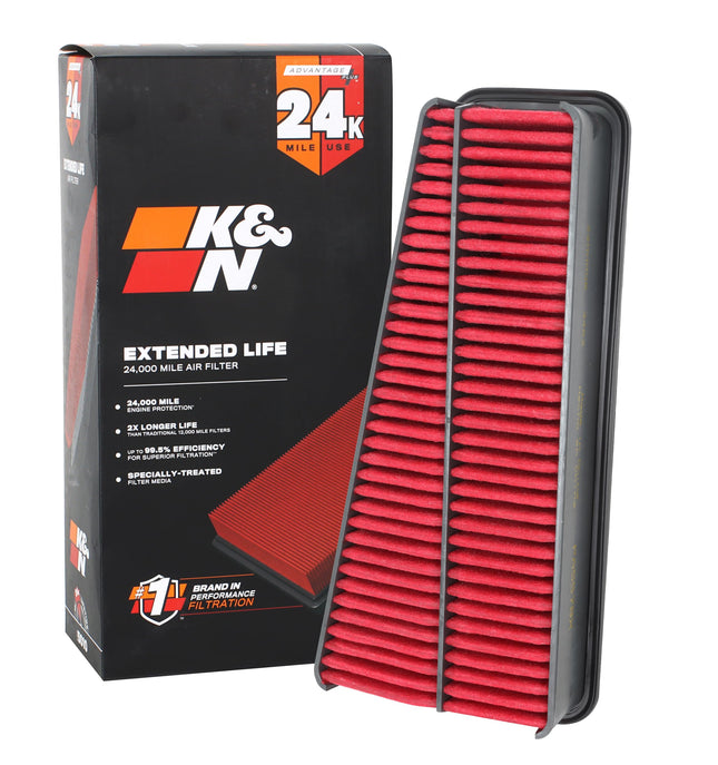 K&N Engine Air Filter: Extended Life 24,000 Mile R