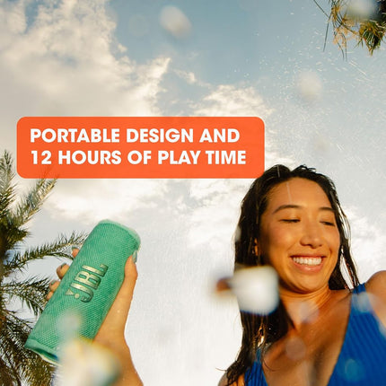 JBL Flip 6-Portable Bluetooth Speaker, Powerful Sound and Deep Bass, IPX7 Waterproof, 12 Hours of Playtime, PartyBoost for Multiple Speaker Pairing, Camo
