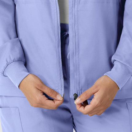 WonderWink womens Jacket, Ceil Blue, X-Small