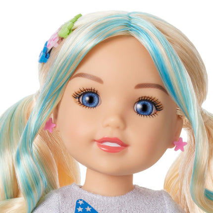American Girl, AG Sisters Jozette Doll, with Blue Eyes, Long Wavy Blonde Hair with Blue Highlights, 14.5", Ages 4+