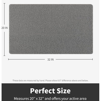 Non-Slip Bathtub Mat, 20 x 32 Inch Shower Mats for Bath Tub, PVC Loofah Bathroom Mats for Wet Areas, Quick Drying