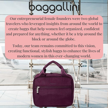 Baggallini Unisex's Hanging Travel Toiltery Kit, Mulberry, One Size