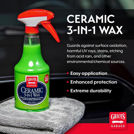 Griot'S Garage 10978 3-In-1 Ceramic Wax 22Oz, Green