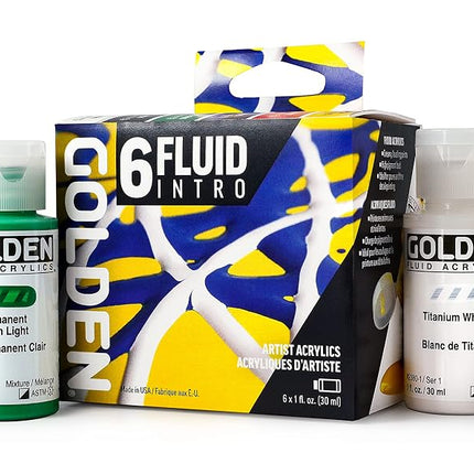 Golden : Fluid Acrylic Paint : Intro Set : 6 x 30m