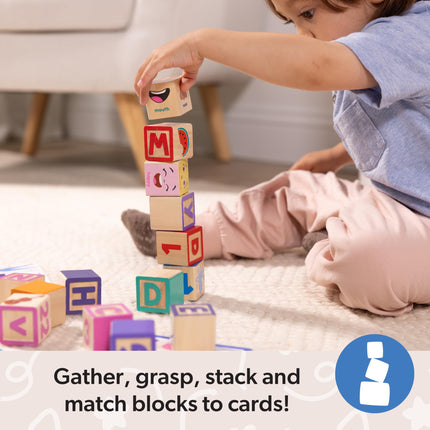 Melissa & Doug Ms. Rachel Bloques de Aprendizaje de Letras, Números y Juegos | Juguetes Educativos para Niños | Más de 18 meses - Certificado FSC