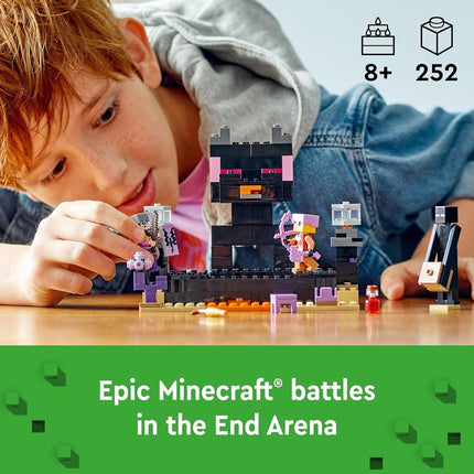 LEGO Minecraft The End Arena 21242 Bnuilding Toy Set; Fun Toy with Ender Dragon; Playset for Kids Aged 8 and Above
