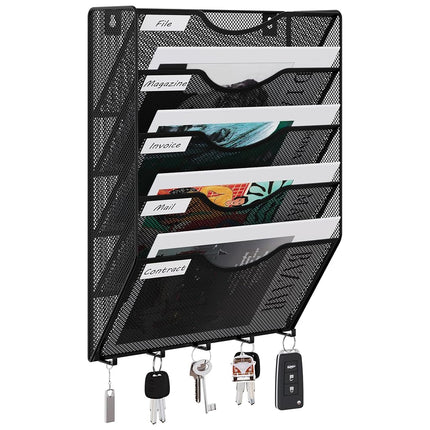 EasyPAG Wall File Organizer 5 Tier Wall Mounted Do