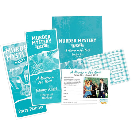 Murder Mystery Party, A Murder on the Grill, Host Your Own Cookout Murder Mystery Dinner for 8 Adult Players, Solve the Case with Crime Scene Clues, 18 Years and Up