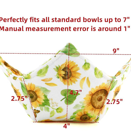 ROGITU Cotton Microwavable Bowl Cozy, Microwave-Safe Hot Bowl Holders, Soup Bowl Cozy Bowl Hot Pads (I)