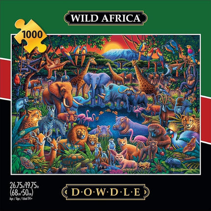 Buffalo Games - Eric Dowdle - Afrique sauvage - Puzzle de 1000 pièces pour adultes - Un puzzle stimulant, parfait pour les soirées jeux - Taille finale : 68 x 50 cm