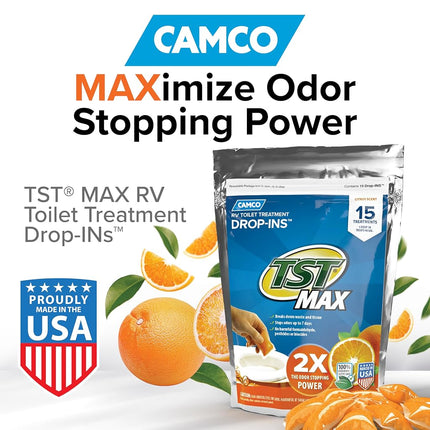 Camco 41189 TST Orange Drop-Ins Holding Tank Treatment - 15 Pack