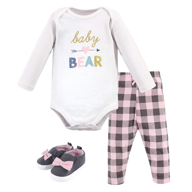 Hudson Baby Baby Cotton Bodysuit, Pant and Shoe Se