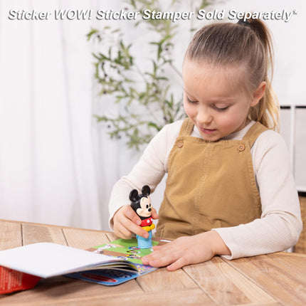 Melissa & Doug Bloc de actividades mini Sticker Wow y más de 200 pegatinas de repuesto para sellos, manualidades, juguetes antiestrés coleccionables – Surtido de Disney