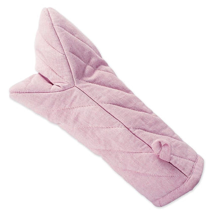 DII 100% Cotton Solid Chambray Kitchen Set, Oven Mitts, Rose, 2 Piece