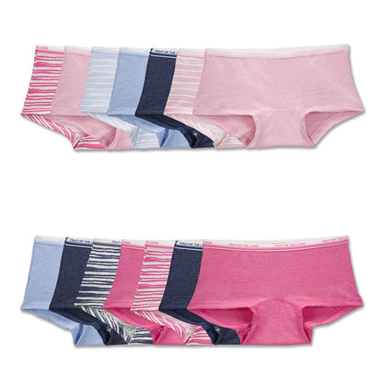 Fruit of The Loom Girls' Cotton Boyshort Underwear