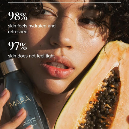 MARA - Natural Chia + Moringa Algae Enzyme Cleansing Oil | Clean, Non-Toxic, Plant-Based Skin Care (4 oz | 120 ml)