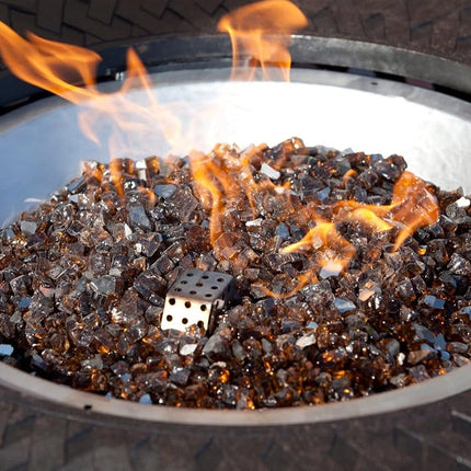 Fire Sense Burnt Bronze Reflective Fire Glass