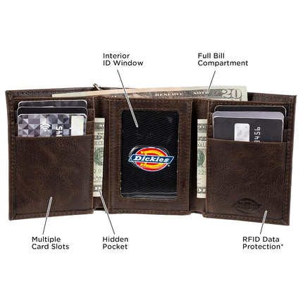 Dickies mens Hb-31di1127-brn Wallet, Dark Brown, One Size UK
