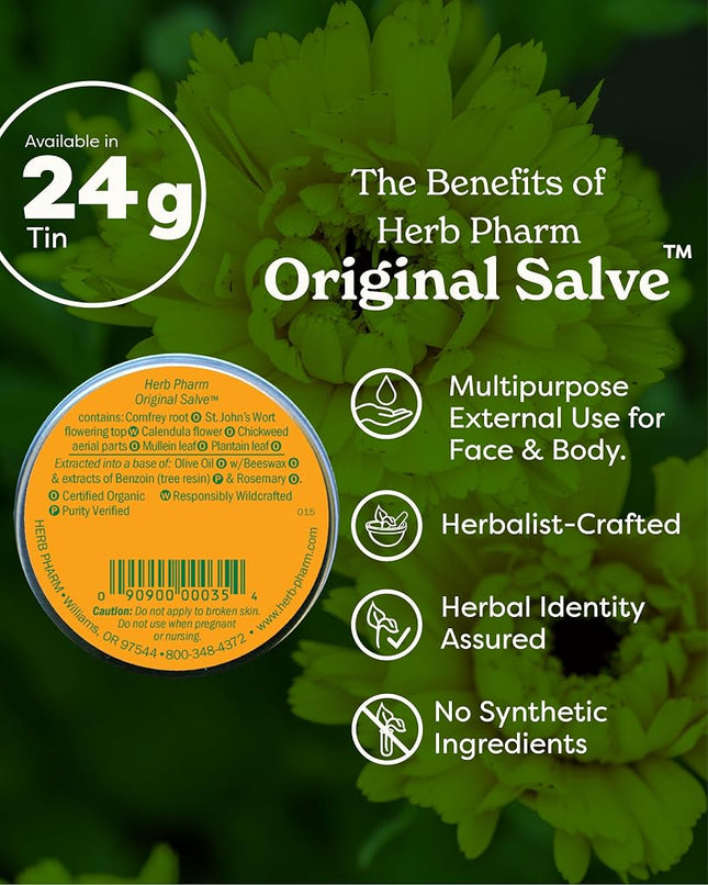 Herb Pharm Original Salve with Comfrey and St. John's Wort - 24 Grams