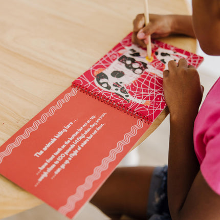 Melissa & Doug On the Go Scratch Art : Bloc d'activités Familles d'animaux à gratter avec stylet