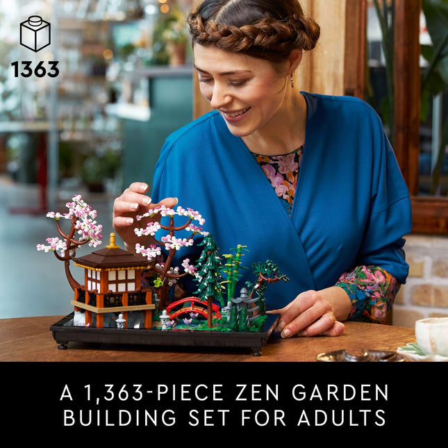 LEGO Icons Tranquil Garden Creative Building Set, A Gift Idea for Adult Fans of Japanese Zen Gardens and Meditation, Build and Display Set for Office or Home Décor, Mother's Day Decorations, 10315