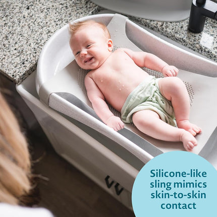 The First Years Rain Shower Baby Spa Baby Bathtub for Newborn to Toddler with Soothing Spray Baby Shower Head
