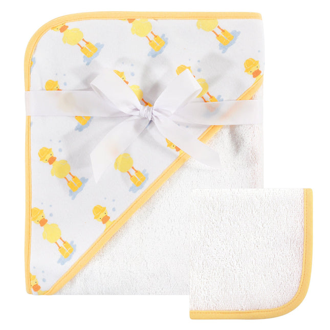 Hudson Baby Unisex Baby Cotton Hooded Towel and Wa