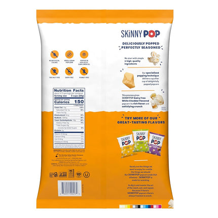 Skinny Pop Ultra Lite White Cheddar Popcorn, 4.4 Ounce