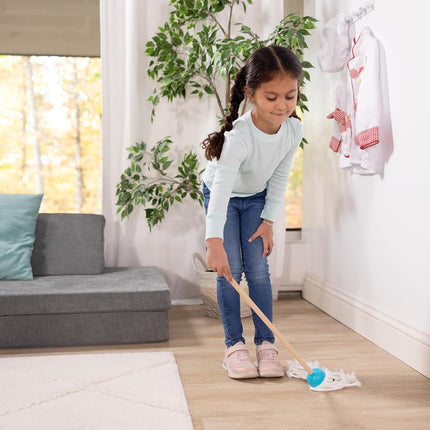 Melissa & Doug Let's Play House! Dust, Sweep & Mop | Wooden Toy | 6 Piece Pretend Play Cleaning Set | 3+ | Gift for Boy or Girl