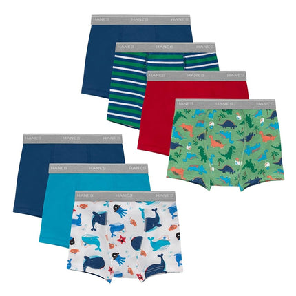 Bóxers de entrenamiento Hanes para niños pequeños, ropa interior de entrenamiento para ir al baño con fugas ligeras para niños, paquetes múltiples, azul marino, dinosaurio verde, turquesa, blanco, rojo, 4-5T