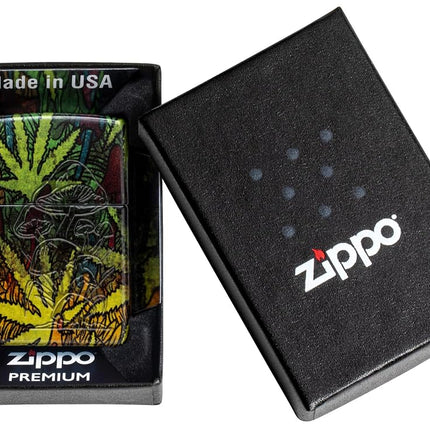 Zippo Fungi Fusion Design 540 Tumbled Brass Pocket Lighter