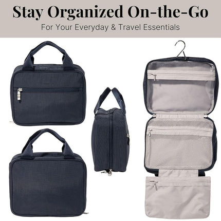 Baggallini Unisex's Hanging Travel Toiltery Kit, French Navy, One Size