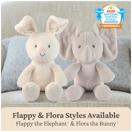 GUND Baby Peek-a-Boo Flappy 7-Inch Elephant Squeeze-Activated Plush Toy